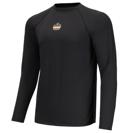 N-FERNO BY ERGODYNE 6436 XL Black Long Sleeve Lightweight Base Layer Shirt 6436
